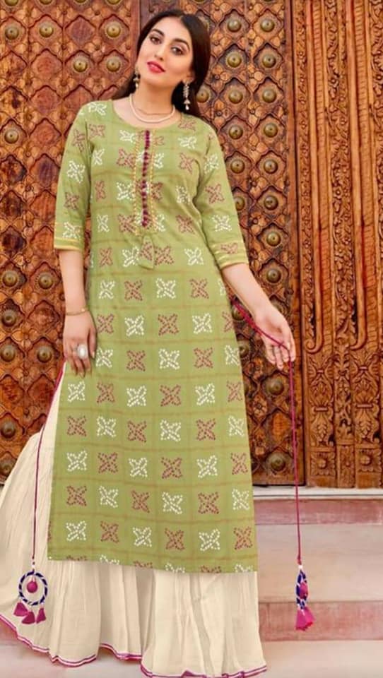 Designer Long Top with Sharara Pants