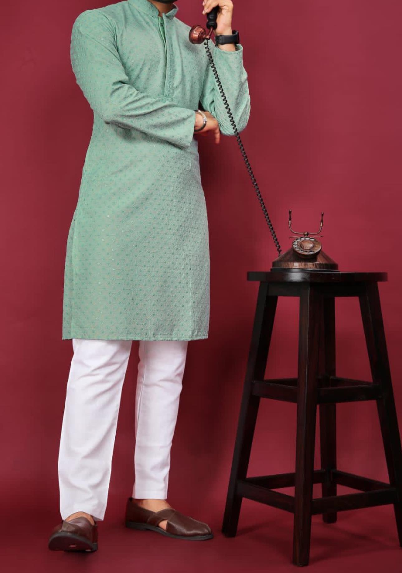 Men's Kurti -Pastel Shade