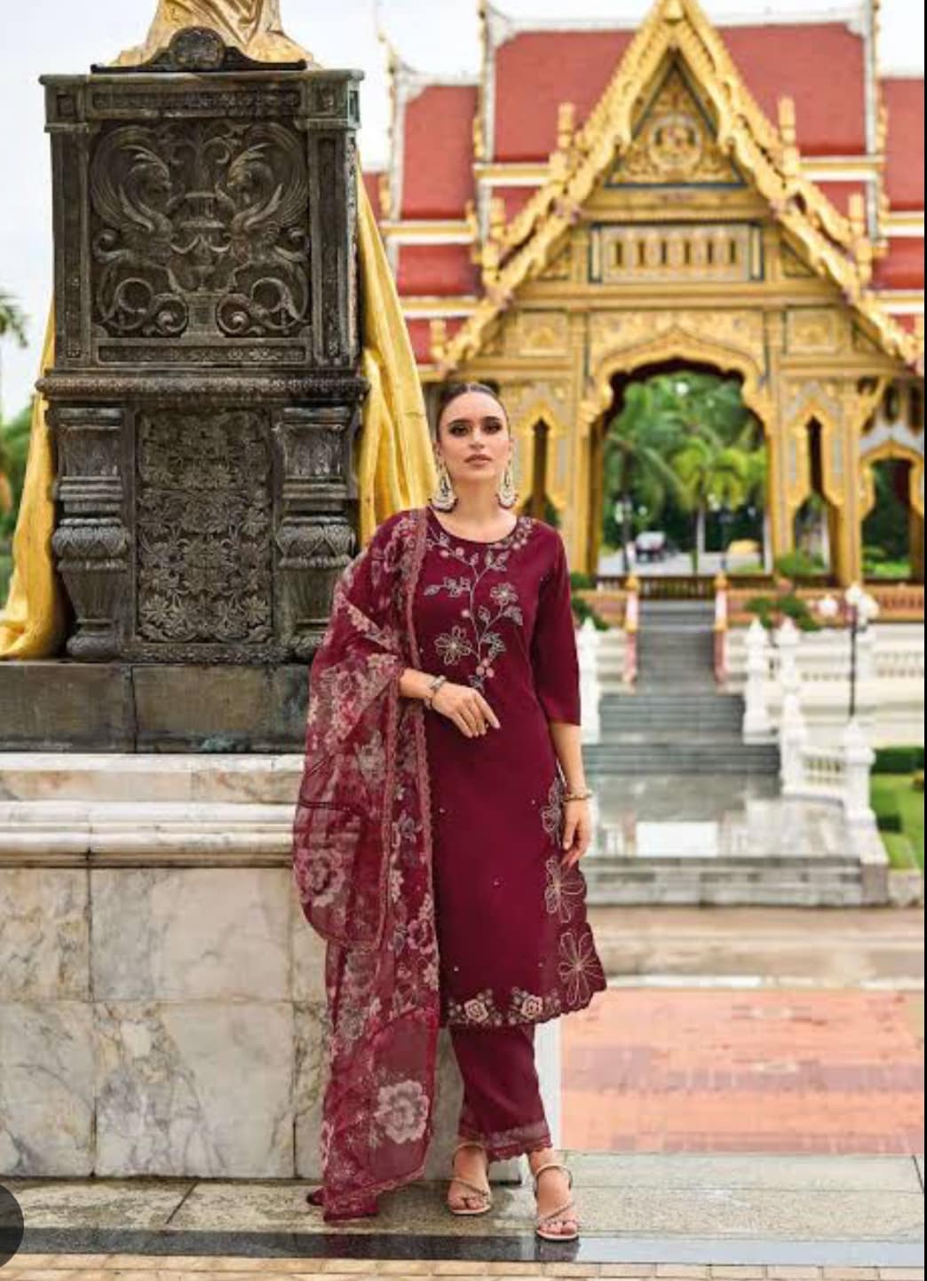 Cut work shalwar with bead and embroidery work