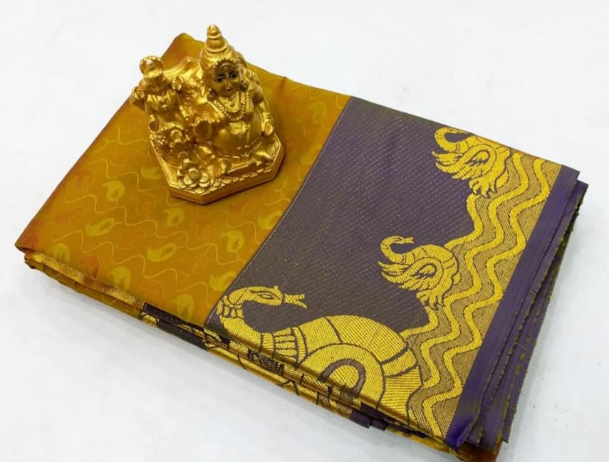 Gift Silk Saree - Mustard