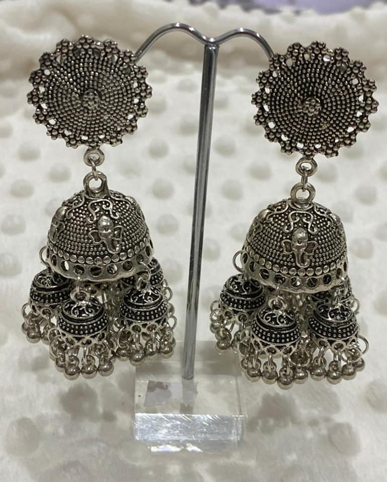 Oxidized Earring