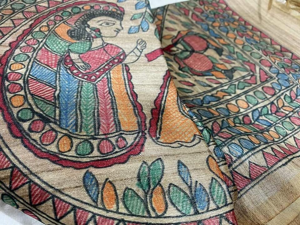 Madhubani Print Semi Tussar