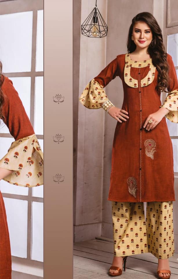 Designer Kurti with Palazzo Set