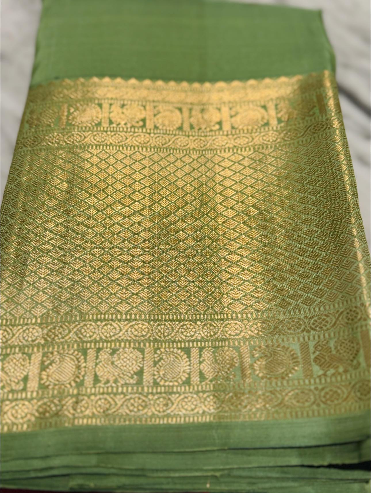 Apple Green Kanjivaram Silk