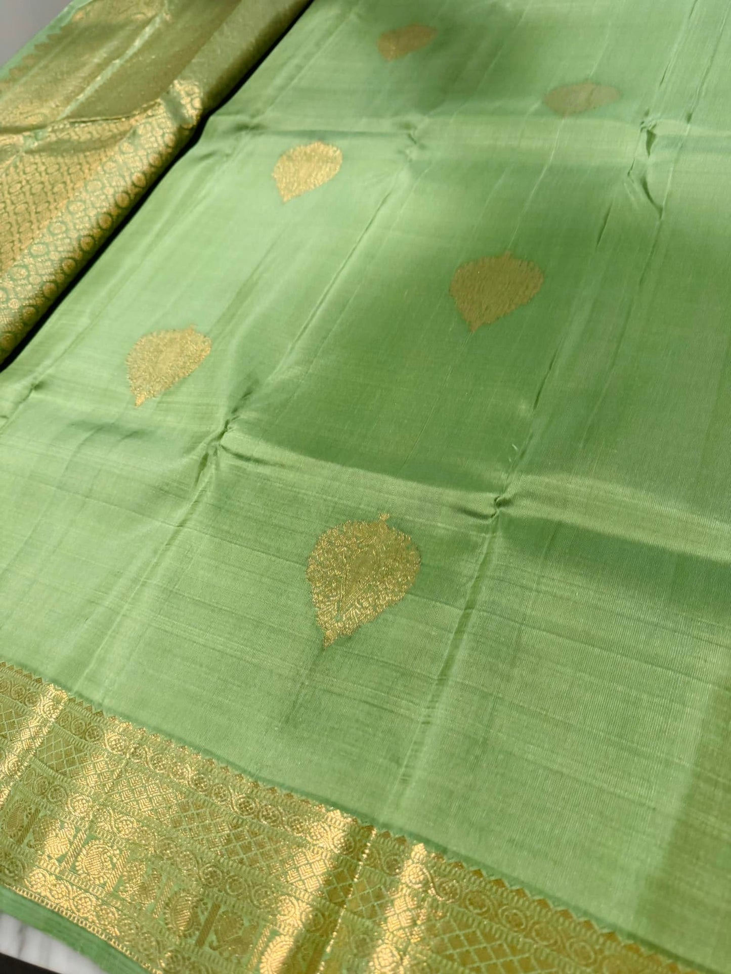 Apple Green Kanjivaram Silk