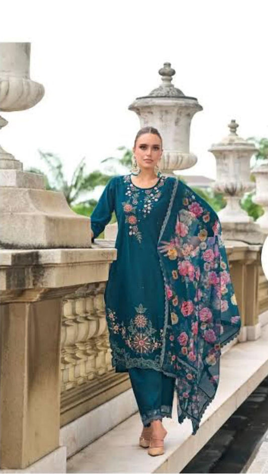 Cut work shalwar with bead and embroidery work